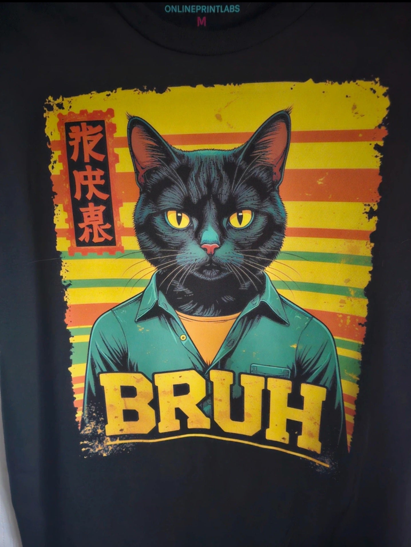 Funny Cat “Bruh” T-Shirt | Retro Graphic Cat Tee | Meme Cat Shirt