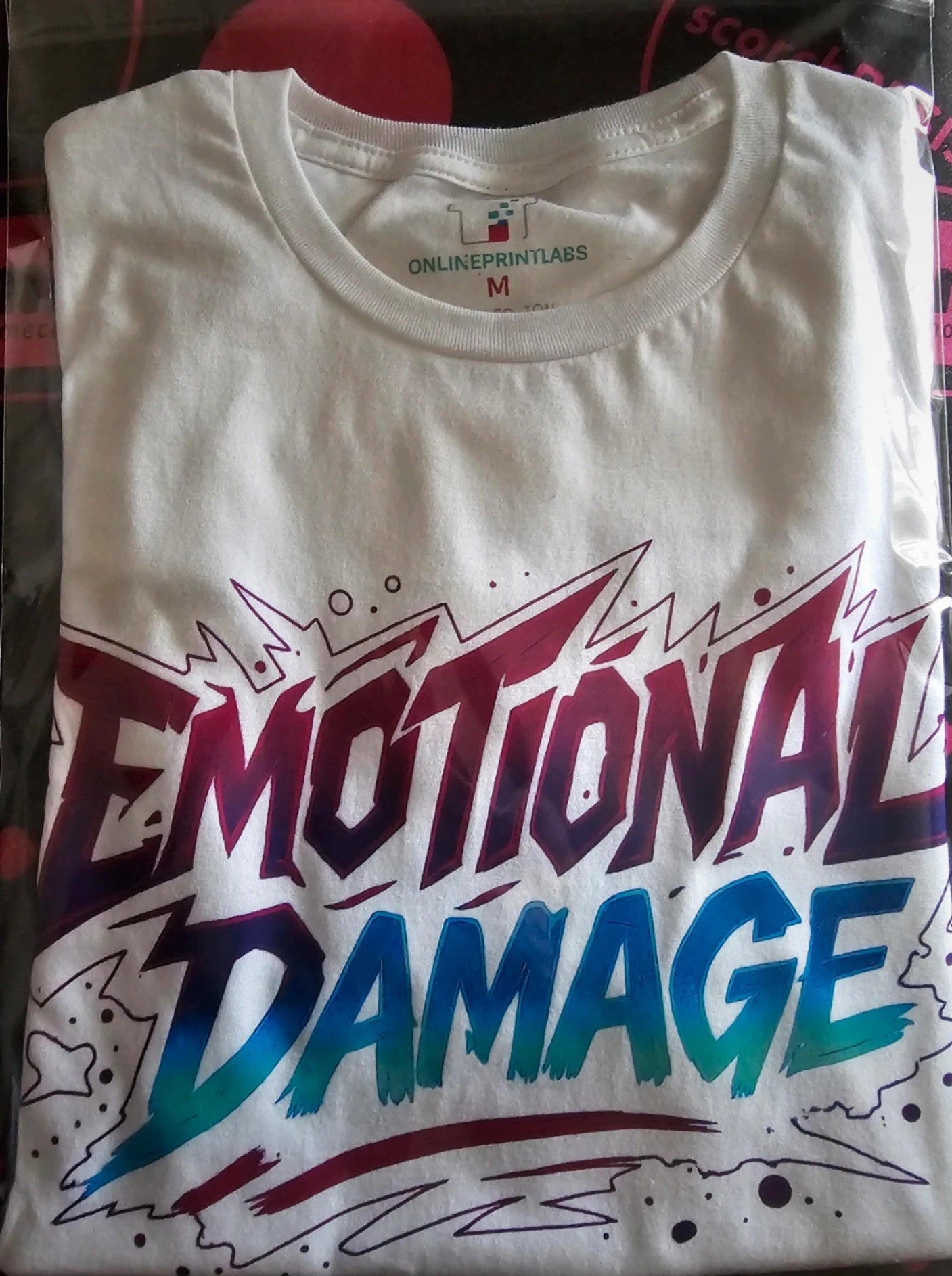 Hand‑Printed “Emotional Damage – Graffiti Meme