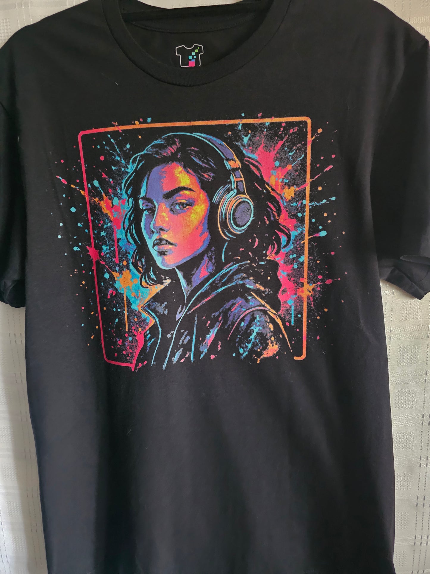 Custom “Glow DJ” Portrait Headphones & Neon Art