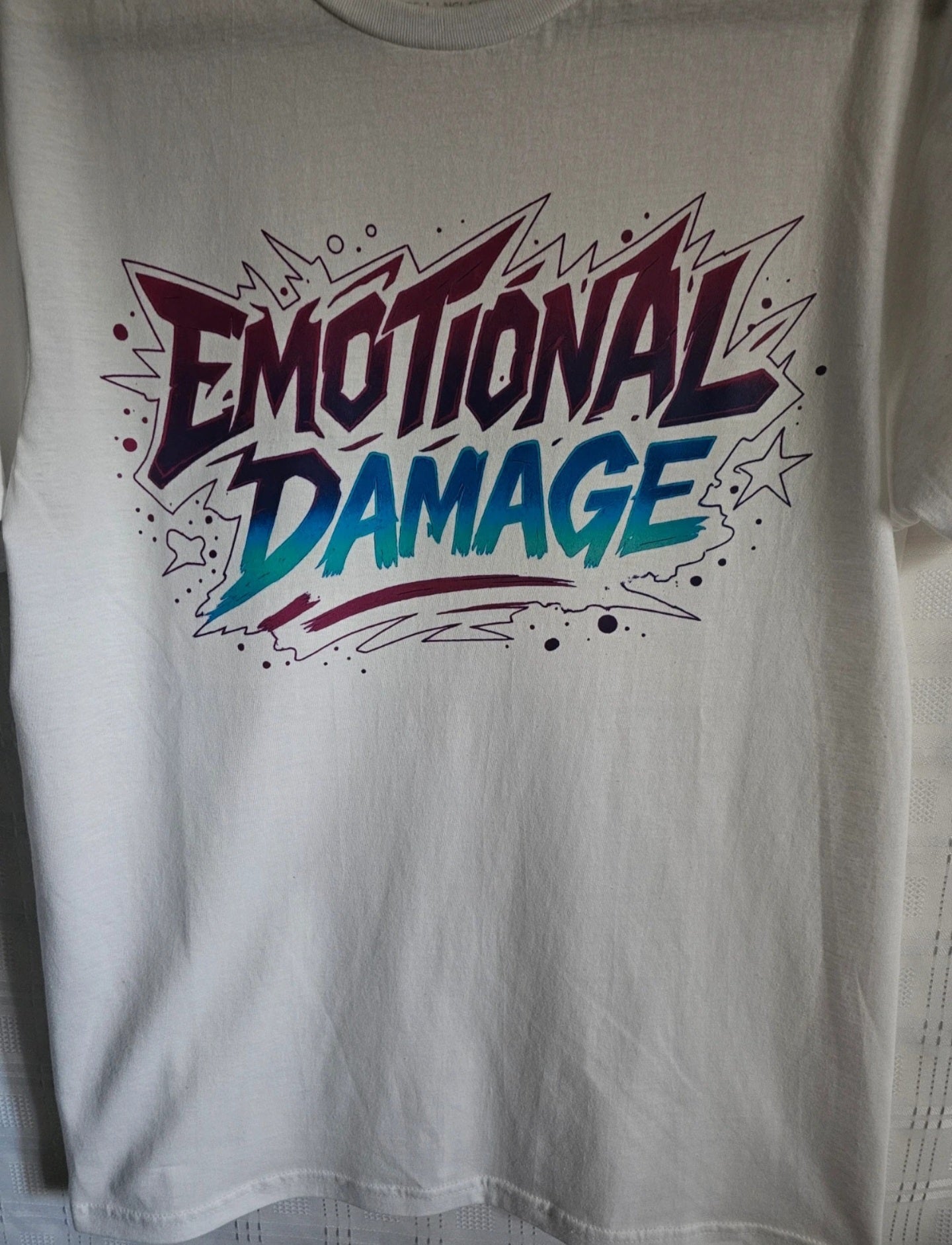 Hand‑Printed “Emotional Damage – Graffiti Meme