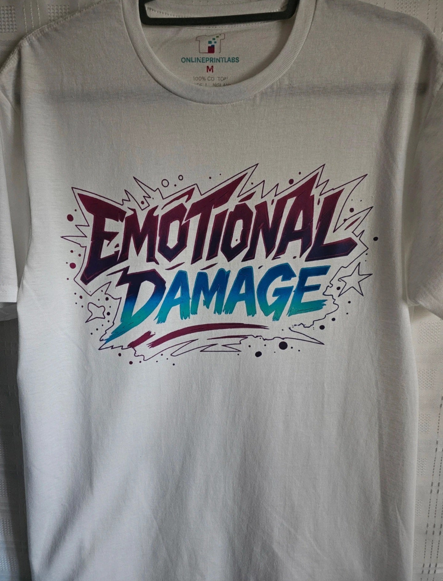 Hand‑Printed “Emotional Damage – Graffiti Meme