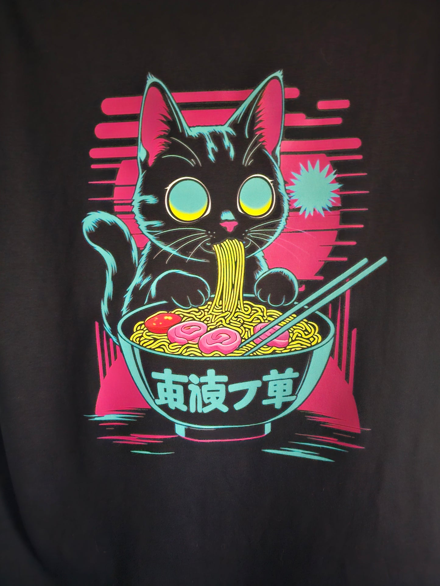 Unique Black Graphic T-Shirt - Size M