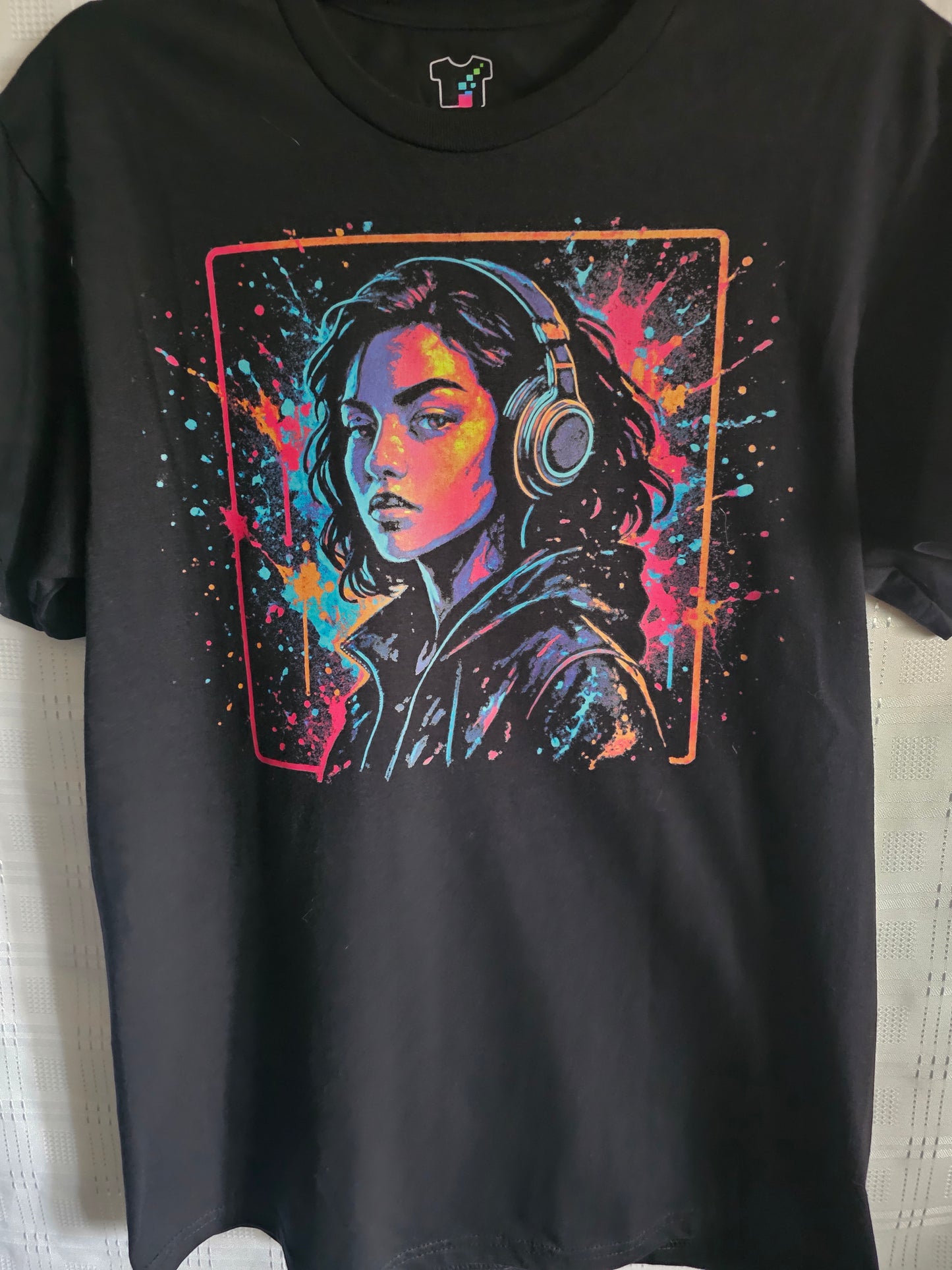 Custom “Glow DJ” Portrait Headphones & Neon Art