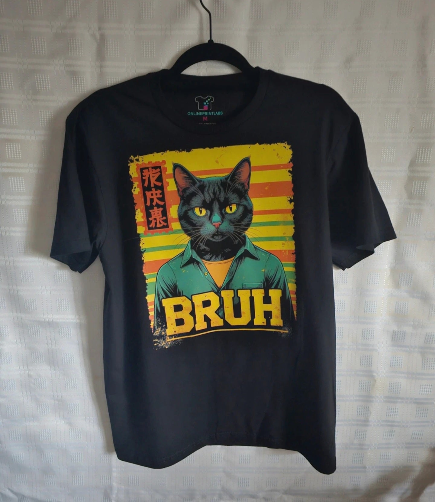 Funny Cat “Bruh” T-Shirt | Retro Graphic Cat Tee | Meme Cat Shirt