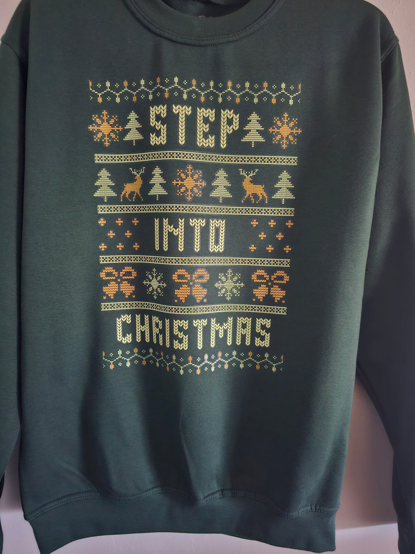Step Into Christmas Sweatshirt | Funny Ugly Christmas Sweater Style Jumper