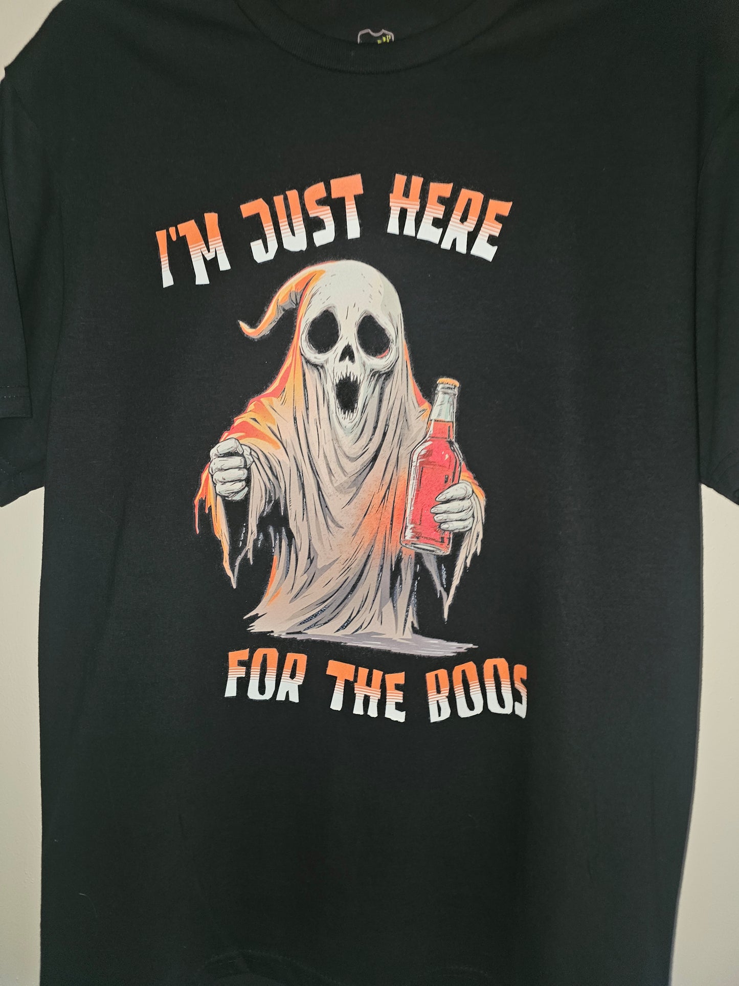 Funny Halloween Ghost T-Shirt | “I’m Just Here for the Boos”