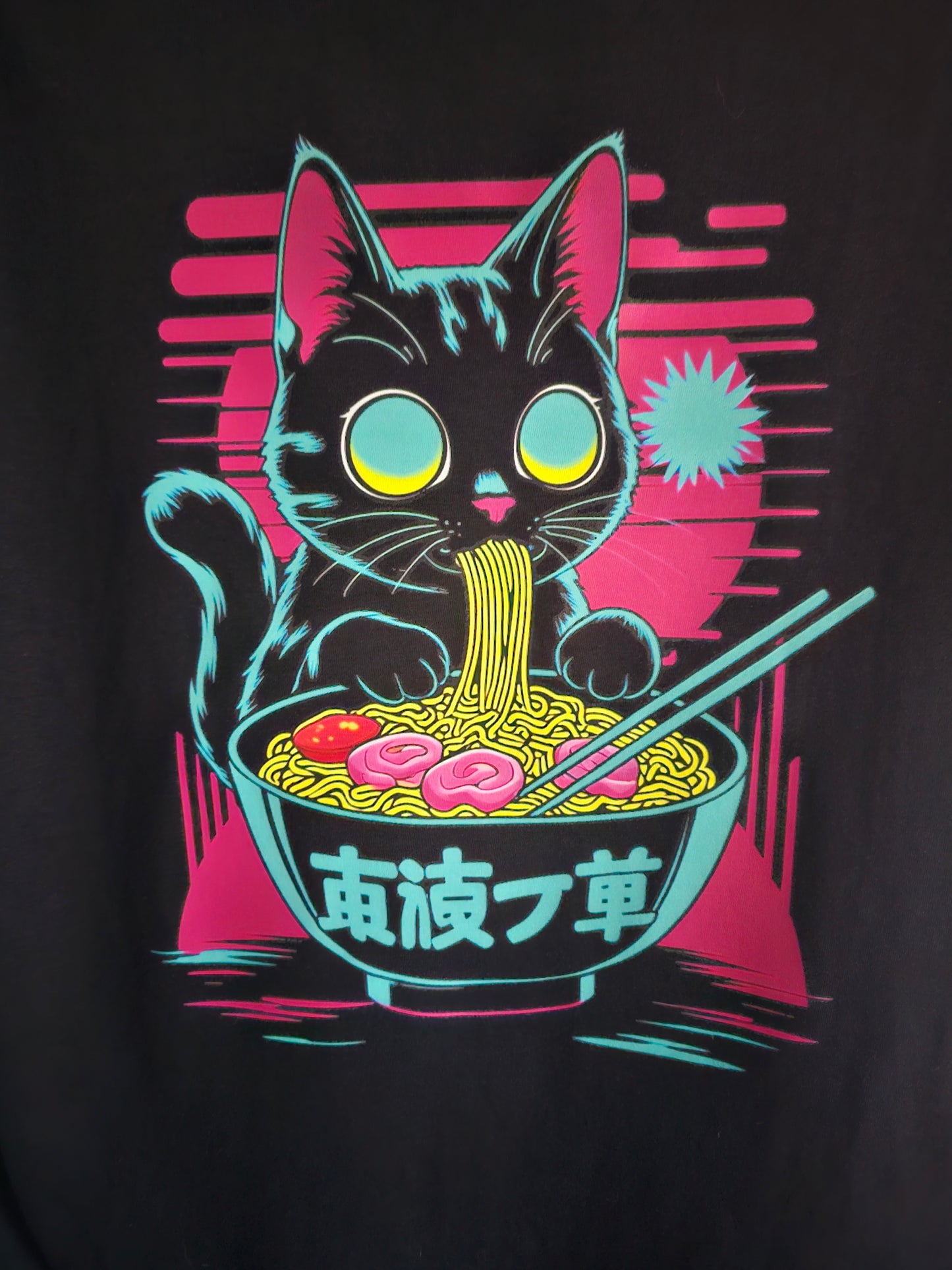 Unique Black Graphic T-Shirt - Size M