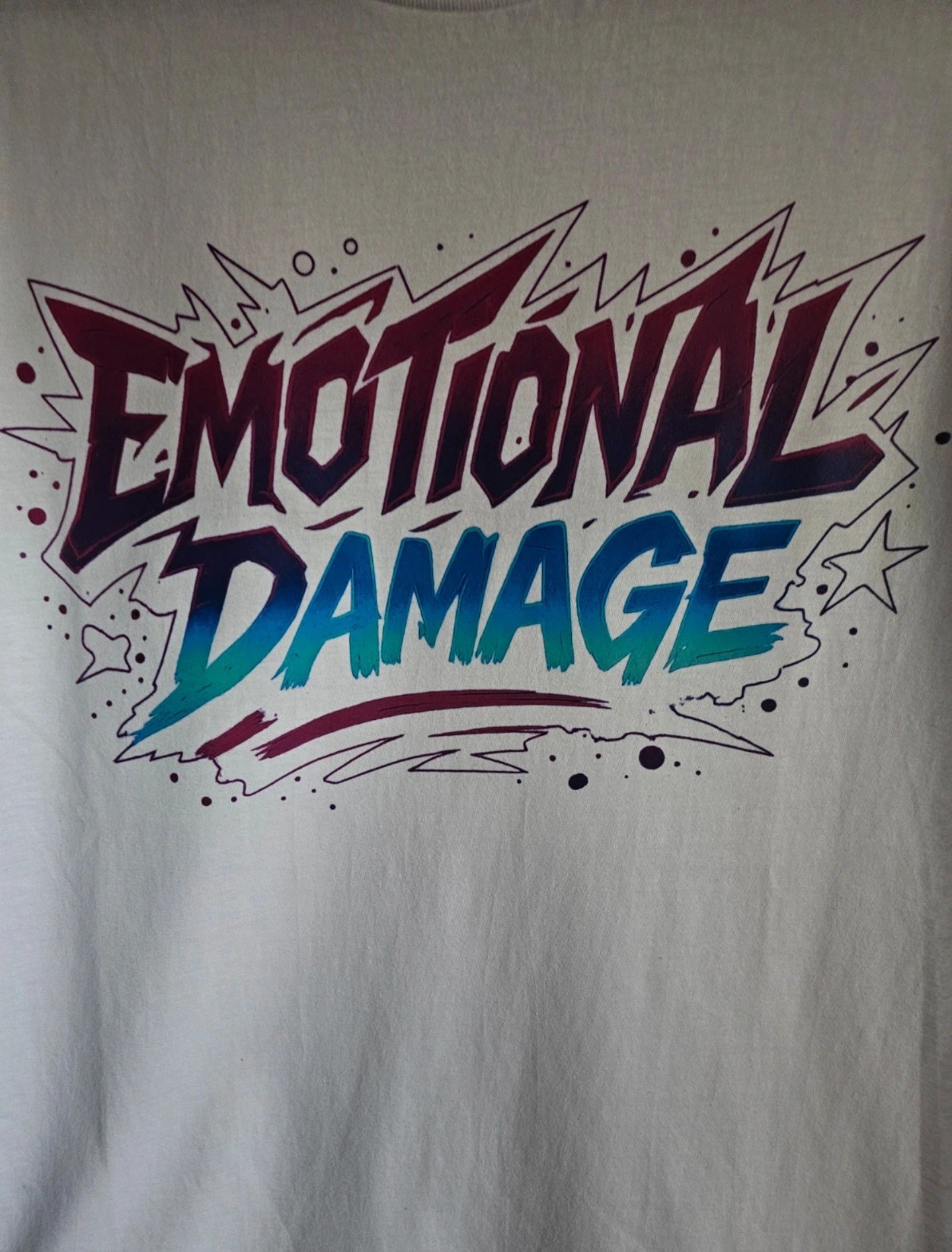 Hand‑Printed “Emotional Damage – Graffiti Meme