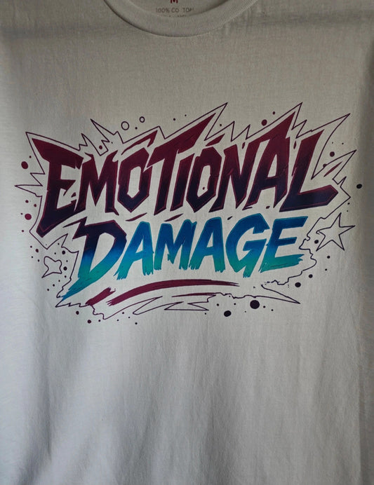Hand‑Printed “Emotional Damage – Graffiti Meme