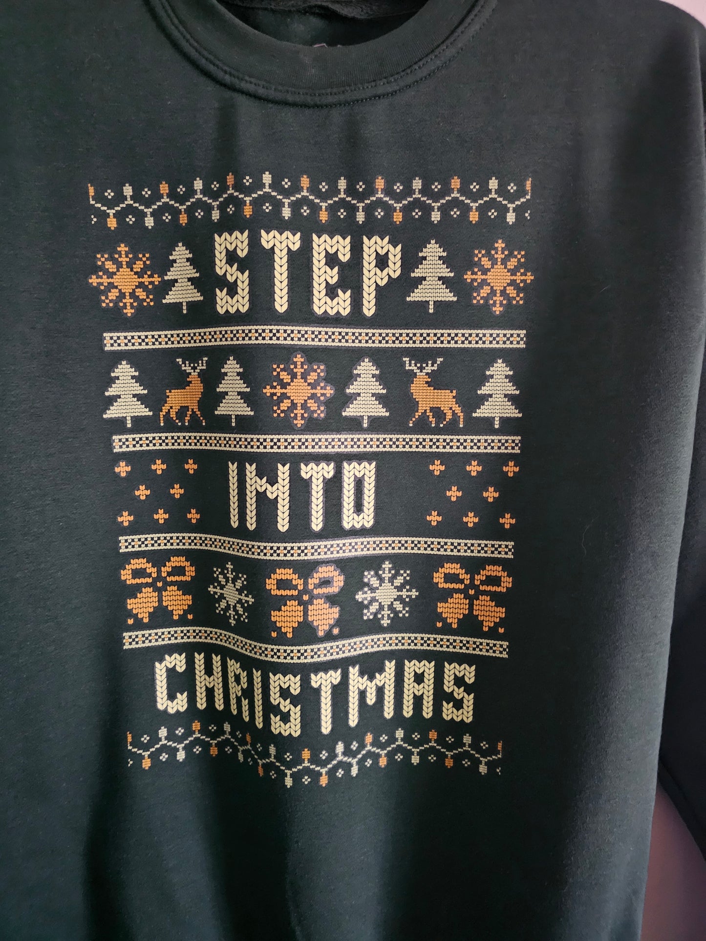 Step Into Christmas Sweatshirt | Funny Ugly Christmas Sweater Style Jumper