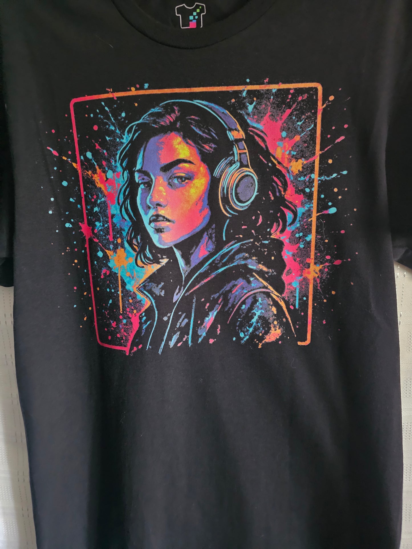 Custom “Glow DJ” Portrait Headphones & Neon Art