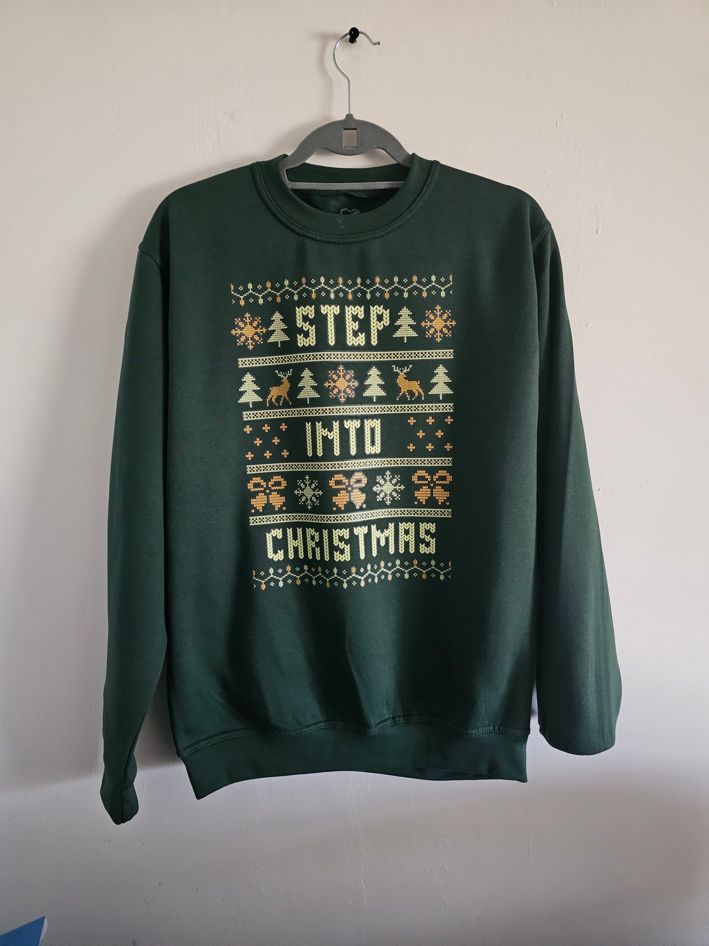 Step Into Christmas Sweatshirt | Funny Ugly Christmas Sweater Style Jumper