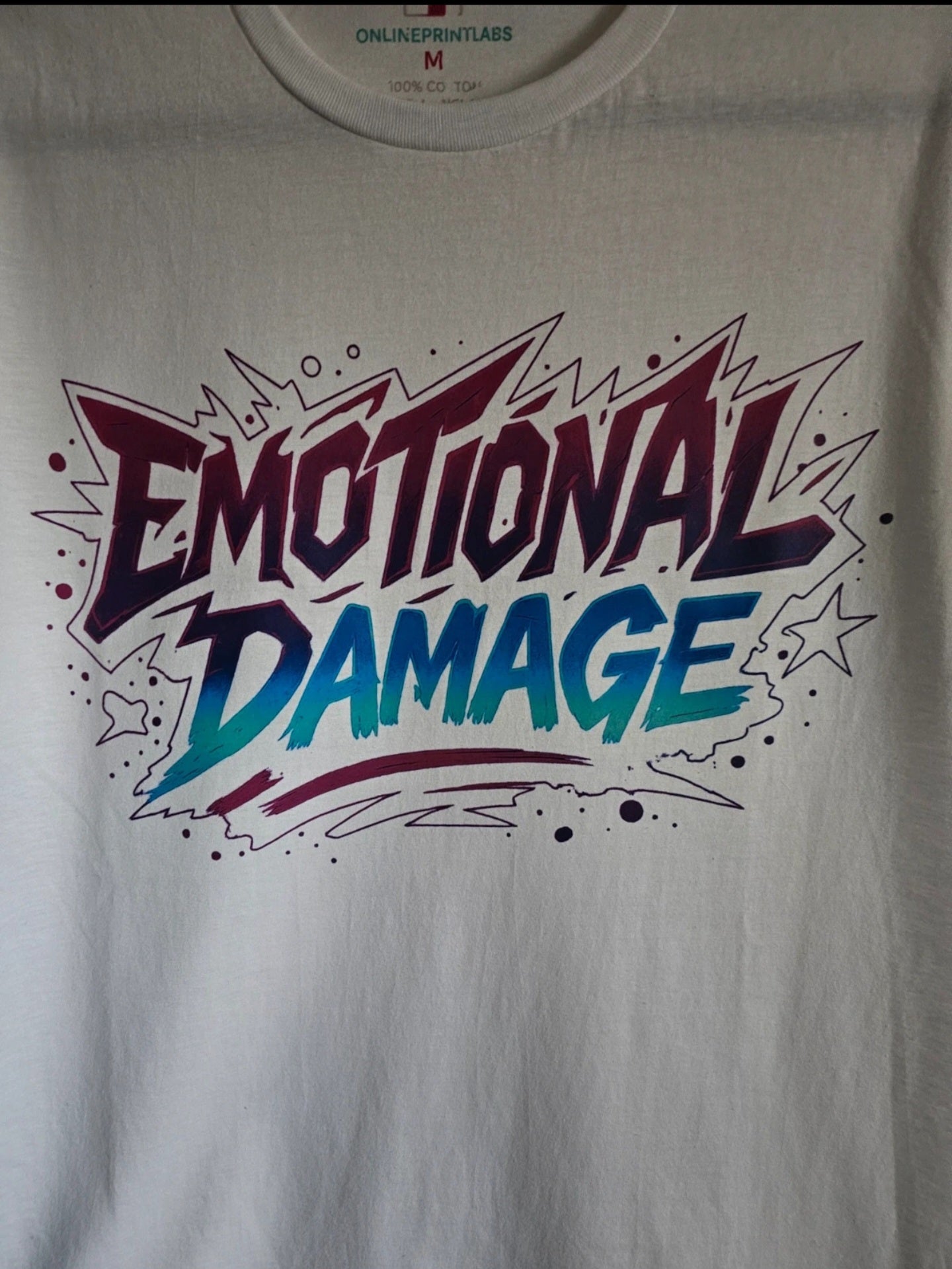 Hand‑Printed “Emotional Damage – Graffiti Meme